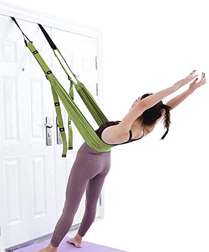 Kimdaro Waist Back Leg Stretch Strap/Yoga Fitness Band, Leg Stretching Assist Trainer, Yoga Stretcher, Back Bend Split Inversion Strap For Fitness, Dance, Ballet, Gymnastics (Green) #TOP5