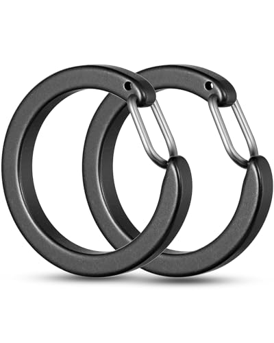 FEGVE Round Durable Carabiner Keychain Clip, 1.06