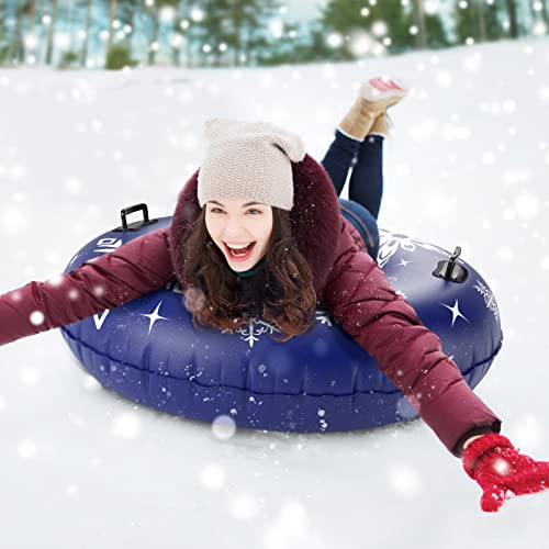 Jasonwell Snow Tube Inflatable Snow Sled Toboggan Snow Toys For Kids And Adults Heavy Duty Inflatable Snow Tube Winter Outdoor Toys For Kids Toddlers Adults (Snowflake) #TOP5
