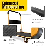 MaxWorks 80876 28.75" x 18.75" x 33" Foldable Platform Truck Push Dolly-330 lb. Weight Capacity-with Swivel Wheels