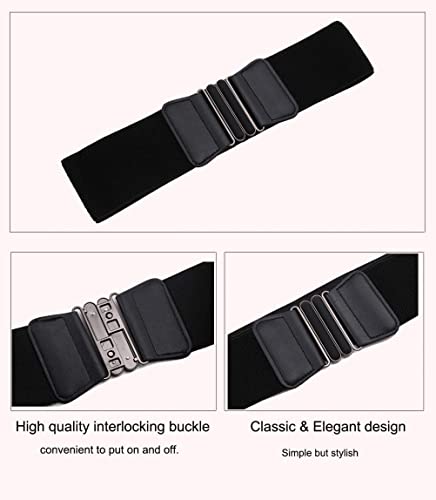 VOCHIC Wide Elastic Plus Size Dress Belt for Women Waist Belts Stretch Waistband4