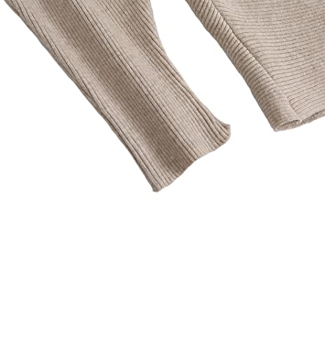 Image of EDSTAR Boat Neck Batwing Sleeves Dolman Knitted Sweaters Autumn /Winter Pullovers Tops for Women Stripe Khaki