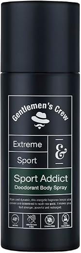 Gentlemen's Crew Sports Addict Deodorant Body Spray, 150ml| Pack of 1 |Deodorant for Men |48 hrs Freshness| Long Lasting|...