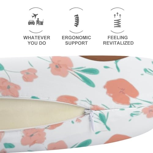 Almohada U de espuma viscoelástica 30 cm para viaje miniatura 5