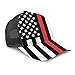 Produktbild Baseballkappe mit amerikanischer Flagge, für Damen und Herren, verstellbar, Trucker, Netzstoff, einfarbig, 6 Panels, Polo-Stil, Unisex, Schwarz / Weiß