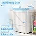 Pataku Portable Washing Machine, 17.6 Lbs Compact Mini Washer and Dryer Combo,Twin Tub Laundry Washer with Spin Cycle, Soaking Function Ideal for Apartment, Dorms, RVs Camping, Grey