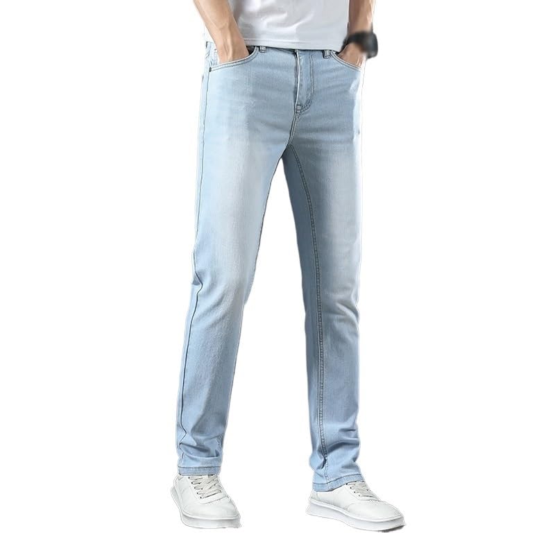 Basic Jeans Business Straight Leg Regular Stretch Jeans Spring and Fall Jeans(36)2