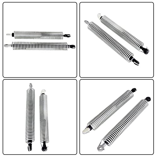 Image of Silscvtt 2 Pcs Silver Rear Trunk Lid Return Spring Right and Left Side Replacement for F10 F10N 528i 550i 535i 2011-2016 Replacement for 51247204367 51247204366
