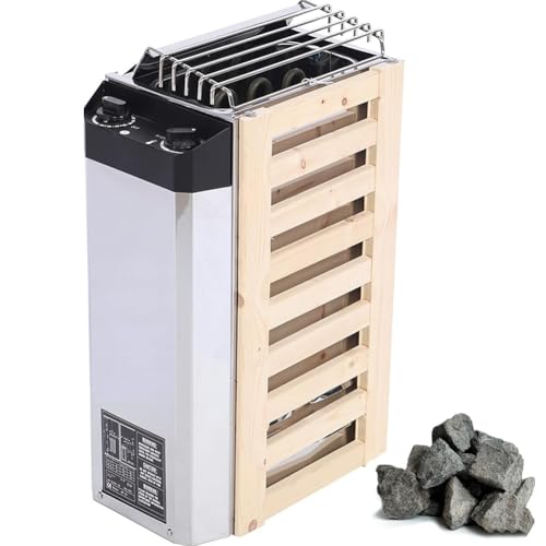 Poêle De Sauna Électrique, 3 KW, Contrôle Interne, Température Réglable, En Acier Inoxydable, Outil De Chauffage Multifonctionnel, For Maison, Hôtel, Sauna, Spa, Douche, Bain