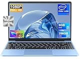 Ordinateur Portable 14'' Win11 256Go SSD Soutien Extension 1TB(TF 512Go)5000mAh Pc Portable Celeron N4020 Laptop avec FHD 1080 5G WiFi Mini HDMI inclut Souris sans Fil&AZERTY Clavier Couverture Bleu