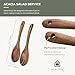 Muso Wood Acacia Salad Servers, 12-inch Wooden Salad Tongs for Serving Salad Mixes, Set of 2 (Acacia salad servers)