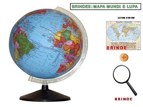 Globo Terrestre Político -30 Cm Diâmetro + Acompanha Mapa Mundi 3 Globo Terrestre Político -30 Cm Diâmetro + Acompanha Mapa Mundi - Imagem 3