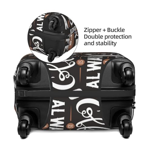 Dark Brown Coffee Cup print Luggage Cover Elastic Suitcase Covers for Protector Suitcase Sleeve for Luggage 18-32 In4