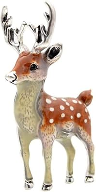Deer Brooch Pin Retro Animal Brooch Pin Clothing Hat Dress Accessories for Girl Woman Cute Beautiful Animal Pin Winter Jewelry Coat Accessories Birthday Christmas Gift