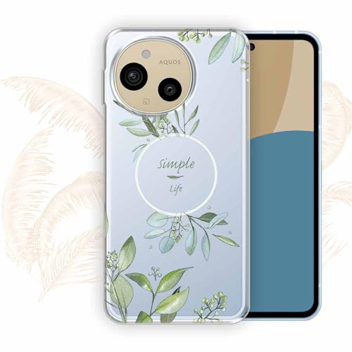 AnglersLife ソフトケース TPUケース AQUOS sense9 SH-53E / SHG14 / SH-M29 クリアケース アクオス センス9 ケース 花柄 シンプルライフ
