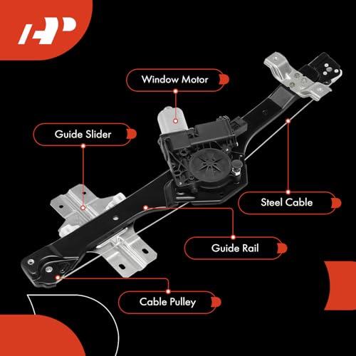 A-Premium Power Window Regulator with Motor Compatible with Chevrolet Traverse 2009-2010 & GMC Acadia 2007-2010 & Buick Enclave 2008-2010, Sport Utility, Front Right Passenger Side, Replace# 15781918 by A-premium - Image 7
