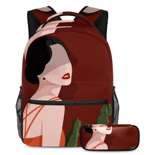 Sac à dos avec trousse motif kangourou, l'essentiel des cours au quotidien