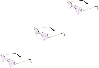 3 Pares De Óculos Em Forma De Diamante Óculos Sem Aro Óculos De Sol Legais Para Mulheres Óculos De Sol Da Moda Óculos De Sol Modernos Óculos De Sol Divertidos Óculos De Sol