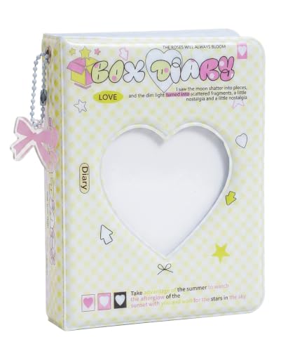 Image of Photocard Binder, Photo Book, Mini Photo Album, Heart-Shaped Mini Binder, Perfect for Collecting Photocards and Keepsakes (yellow)