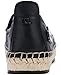 KARL LAGERFELD Women's Michaela Slip On Espadrille Sandal with Pins, Black, 9