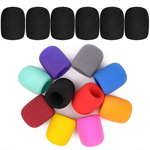 Microphone Cover, ChromLives 6 Pack Microphone Windscreen Foam + 10 Pack Windscreen Foam Cover for Most Standard Microphones