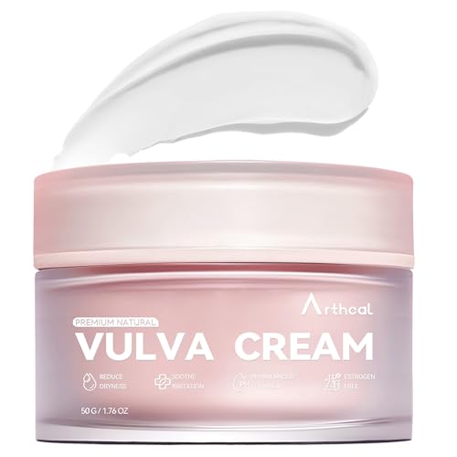 Arthcal Vulva Moisturizing Cream for Women | Estrogen-Free Menopause Support, pH Balanced Formula | Vaginal Moisturizer Natural Ingredients for Dryness, Itching, Irritation, Odor Relief | 1.76oz