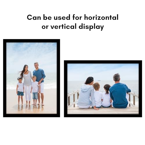 Americanflat 17x24 Picture Frame with Polished Plexiglass - Black Picture Frame - Wide Photo Frames Made of Engineered Wood for Vertical or Horizontal Wall Display - Epic Collection - Black