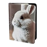 FBGHHTY Cry White Rabbit Print - Funda tipo cartera para pasaporte, documentos de viaje de 5.5 pulgadas, para hombre y mujer, accesorio seguro