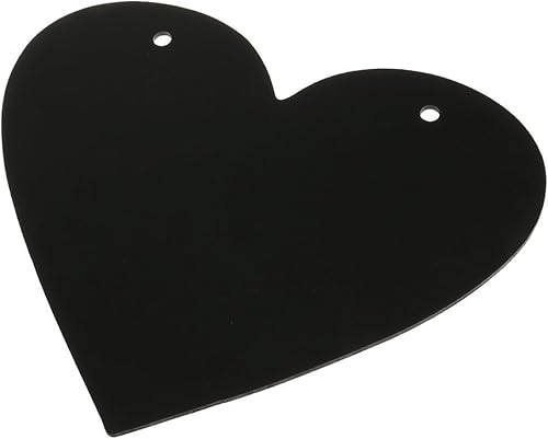 Miniatura 2 de BESPORTBLE Cartel de pizarra colgante de corazón, tablero de mensajes borrable de madera, tablero de menú de pared, pequeña pizarra de madera de una