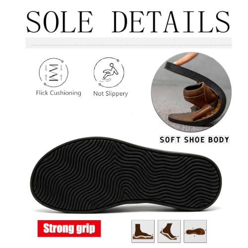 Image of Men's Leather Cutout Slides Sandals Comfortable Lightweight Open Toe Anti-Slip Soft Bottom Slip On Slippers Summer Outdoor Casual Beach Sandals