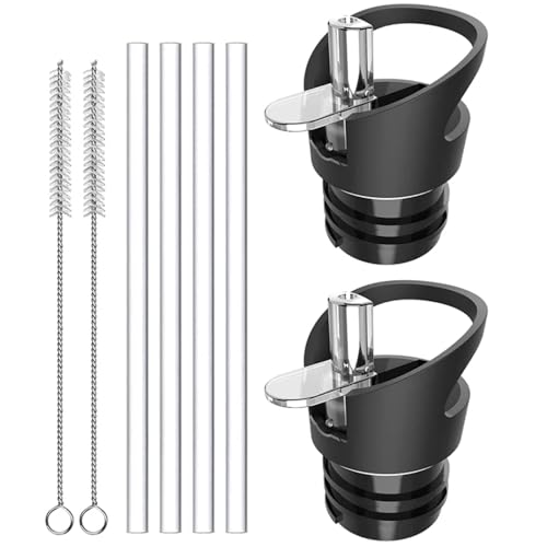 YYwenting Couvercle à paille pour Hydro Flask - Bouchon de sport à goulot standard - Couvercle de paille pour bouteille sous vide - Bouchon à rabat pour...