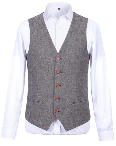 Wemaliyzd Men's Thicken Tweed Suits 3 Piece Slim Fit Jacket Wedding Groom Suit Vest Pants2
