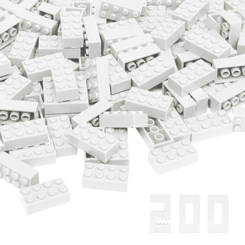 Lekebaby Classic Building Bricks, 200 Piece 2x4 Building Blocks STEM Creative Building Toys Compatible with All Major Brands, Educational Toy for Boys Girls 6 Years Old and Up