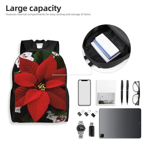 Mochila para mujer y hombre con diseño floral impermeable miniatura 6