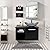 YOURLITE 28" Wall Mounted Bathroom Vanity Modern Lavatory Wood Cabinet with Mirror Silver Boat Tempered Glass Sink Combo Vanities Set