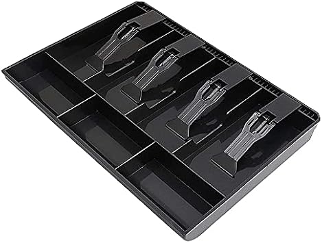 Cash Register Drawer - Tray Replacement 4 Bill/3 Coin Cash Register Insert Tray,12.6 x 9.6 x 1.4Inch