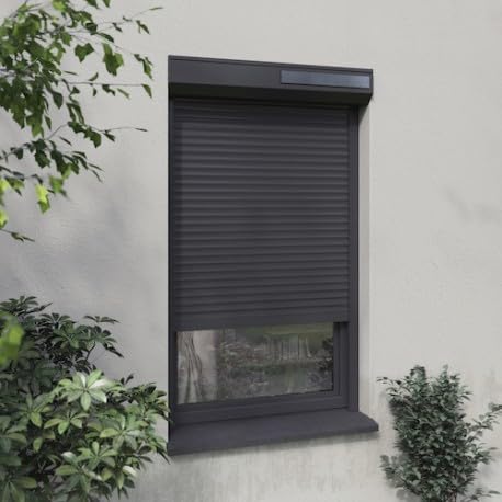Volet solaire alu radio H 130 cm x L 120 cm Gris