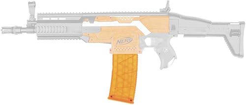 Vista 6 de WORKER 15-Darts Magazines Honeycomb Hex Curve Soft Bullet Clips para Nerf n-Strike Elite Series Toys (naranja transparente)