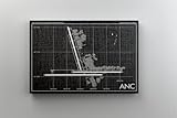 MG Global Modern Hanging Canvas Print of Ted Stevens Anchorage International Airport Anc | 8x12 12x18 16x24 20x30 24x36 Minimalism Wall Art for Gift | Minimalist Home Office Decor