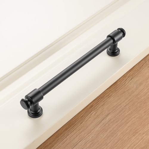 KOOFIZO 10 Pack 6-1/4 Inch Matte Black Kitchen Cabinet Pulls Black Cabinet Handles Black Cabinet Hardware for Kitchen Cabinets Drawer P11 Dresser Cupboard Bedroom Bathroom by KOOFIZO - Image 7