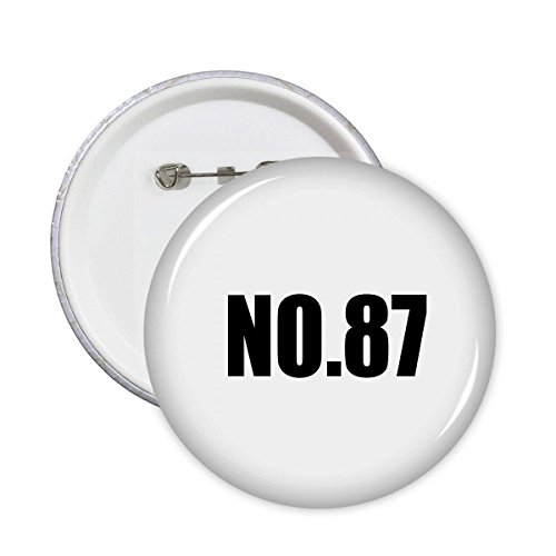 Badge Lucky N°87 broches rondes 5 pcs pour vêtements