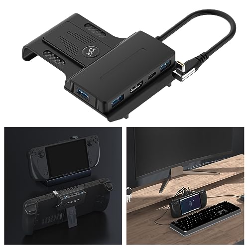 Desktop Portable Docking Station 5 in 1 Dock Holder Hub 4K @ 60Hz Charging Base Accessories 100W PD Suitable for SteamDeck Portable Desktop Dock Forgaming Peripherals Holder Stand Base Accessories