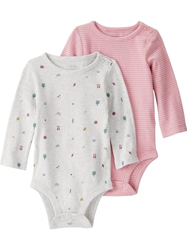 Image of little planet by carter's baby-girls 2-pack Long Sleeve Bodysuits Made With Organic Cotton
