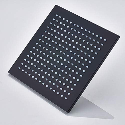 Quyanre Black ORB Thermostatic Shower Faucet Set Ceiling Mount Rainfall Brass Shower Thermostatic Mixer Tap Bathtub Shower Kit,12inch Set,8inch Set