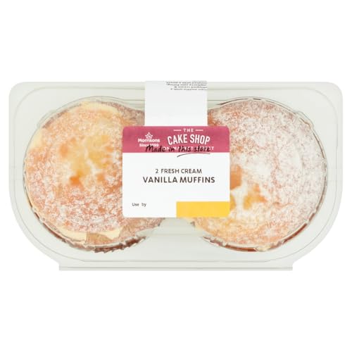 Morrisons Cake Shop Fresh Cream Vanilla Muffins 2 Pack