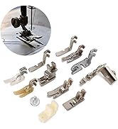 12PCS Presser Feet Professional Sewing Machine Presser Foot Set Sewing Rolled Hemmer Foot Hemming...