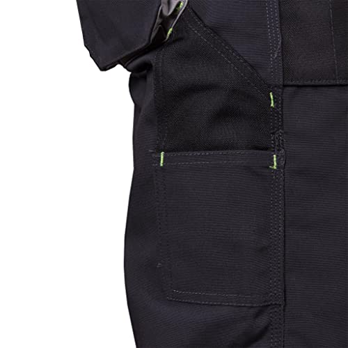 REIS FORECO-TS BJS Arbeitsshorts für Herren, Cargo-Shorts, Sicherheitsshorts, Arbeitsshorts, Garten-Shorts, Grau-Schwarz-Hellgrau, Größe: S