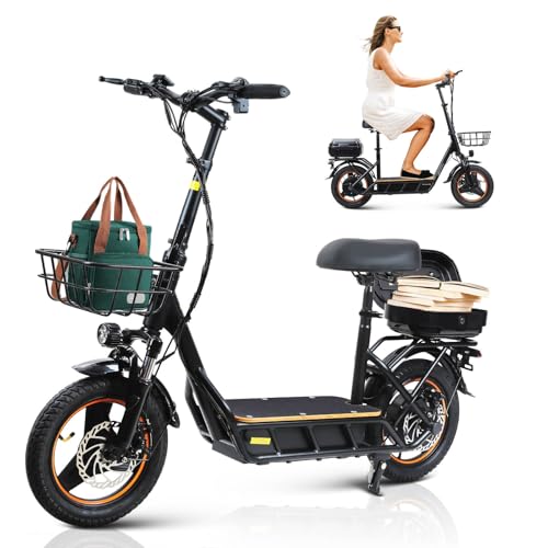 PLAYBIK Electric Scooter with Seat, 34 Miles Range & 28 Mph Fast, 14
