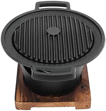 Miniatura 7 de Parrilla coreana para barbacoa, de tamaño pequeño, con alcohol o carbón, parrilla portátil sin humo para exteriores, interiores y pícnic, parrilla