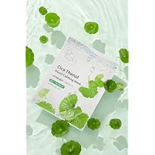 BOM Cica thenol Blend Calming Mask 10ea, Jelly Sheet Mask with Jeju Cica Leaf, Panthenol Calming, Deep Hydration with Refreshing Moisture Essence, Korean Vegan Skincare, Sensitive Skin